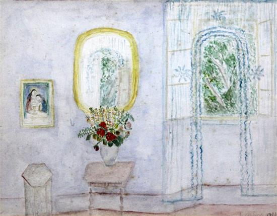 Hilda Anne Carline (1889-1950) A bouquet of flowers at Dubrovnik, 8 x 10.5in.